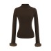 Half high neck women's autumn and winter tight fitting top