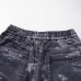 Street Style Men's Pants, Drawstring, Blue Camouflage Patchwork, Wide Leg, Loose Fit, Versatile Men's Trousers