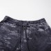 Street Style Men's Pants, Drawstring, Blue Camouflage Patchwork, Wide Leg, Loose Fit, Versatile Men's Trousers