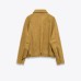 Tailored suede effect pilot jacket