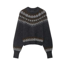 Jacquard knitted sweater