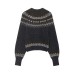 Jacquard knitted sweater
