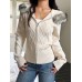 Casual minimalist style hooded sweatshirt sweater