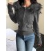 Casual minimalist style hooded sweatshirt sweater