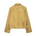 Faux Suede Pilot Jacket for Women