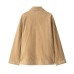 Casual Velvet-Texture Leather Jacket for Women