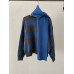 Colorful Stripe Round Neck Knit Sweater with Scarf Casual Top