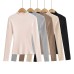 Slim fit semi high neck long sleeved top