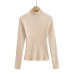 Slim fit semi high neck long sleeved top
