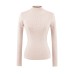 Slim fit semi high neck long sleeved top