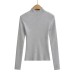 Slim fit semi high neck long sleeved top