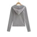 Striped retro striped long sleeved hooded top