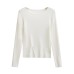 Solid color small slit top