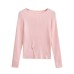 Solid color small slit top