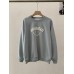 Casual Letter Smile Embroidered Hoodie Women's Long Sleeve Loose Round Neck Sweatshirt