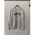 Casual Letter Smile Embroidered Hoodie Women's Long Sleeve Loose Round Neck Sweatshirt