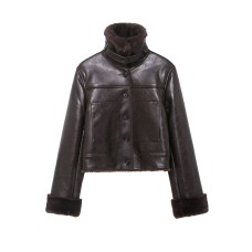 Double sided faux fur jacket jacket