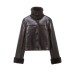 Double sided faux fur jacket jacket