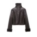 Double sided faux fur jacket jacket
