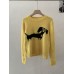 Omalai Casual Loose Round Neck Cartoon Dog Jacquard Knitwear for Women