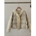 Knit Hooded Poncho Down Coat Women Winter Thick Round Neck Long Sleeve Bread Coat Outerwear Fashion