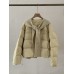 Knit Hooded Poncho Down Coat Women Winter Thick Round Neck Long Sleeve Bread Coat Outerwear Fashion