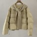 Knit Hooded Poncho Down Coat Women Winter Thick Round Neck Long Sleeve Bread Coat Outerwear Fashion