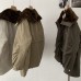 Lamb Fleece Turn-Down Collar Parka Long Sleeve Zip-Up Mid-Length Warm Cargo Jacket Women