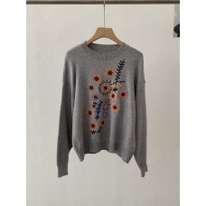 Fair Isle Knit Sweater, Thickened Soft Crewneck Pullover, Women's Knit Top for Layering or Outerwear