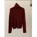 High Neck Knit Sweater for Women, Loose Vertical Ribbed Thickened Top, Inner Layered Pullover