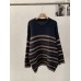 Colorful Stripe Knit Sweater Women's Autumn Winter New Thick Long Sleeve Round Neck Loose Top