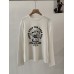 Printed Round Neck Basic Tee Autumn Winter Loose Casual Long Sleeve Inner Layer T-Shirt Top