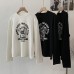 Printed Round Neck Basic Tee Autumn Winter Loose Casual Long Sleeve Inner Layer T-Shirt Top