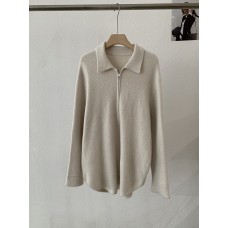 Euramale Half-Zip Knit Sweater Women's Mid-Length Casual Long Sleeve Pullover
