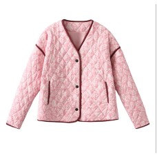 Pink Printed Spliced Jacket for Women  Long-term Stock, Reliable Listing