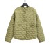 Cotton Coat with Heart-shaped Quilting Design Zipper Closure