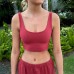Sporty hot girl solid color tank top women's spring and summer Sporty hot girl solid color tank top women's spring and summer