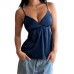 Solid color commuting camisole for women's clothing