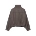 Herringbone patterned puffy pilot jacket