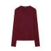 Half high neck seamless knitted sweater base sweater