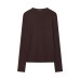 Half high neck seamless knitted sweater base sweater
