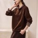 Soft Skin-Friendly Top Autumn False Two-Piece Sleeve Cuff Color-Blocking Layered Hoodie Sweatshirt