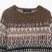 Jacquard Knitted Shirt with Brushing Effect