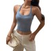 Solid color tank top for women's clothing