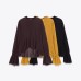 Round neck long sleeved layered decorative top