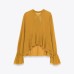 Round neck long sleeved layered decorative top