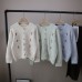 Round Neck Sweet Youthful Floral Embroidery Versatile Cardigan Sweater for Women
