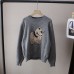 Chic  Round Neck Cartoon Jacquard Slimming Casual Pullover Sweater for Women