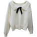 Cute Peter Pan Collar Loose Knit Sweater for Women