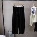 Elastic Waist Color-blocked Soft Drape Straight Leg Fleece Casual Pants for Women